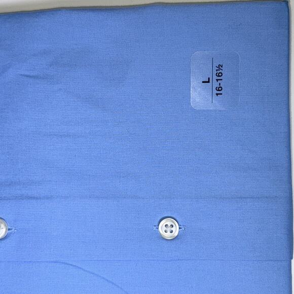 Club Room Men's Regular Fit Solid Dress Shirt, Yacht Blue L 16-16.5 $50 - Picture 4 of 5